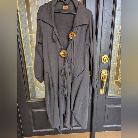 Cotton Lagenlook Balloon Duster Coat - Picture 5 of 5